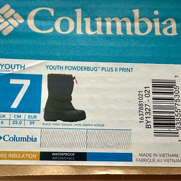 Columbia YOUTH POWDERBUG PLUS II PRINT Boot - Picture 14 of 14
